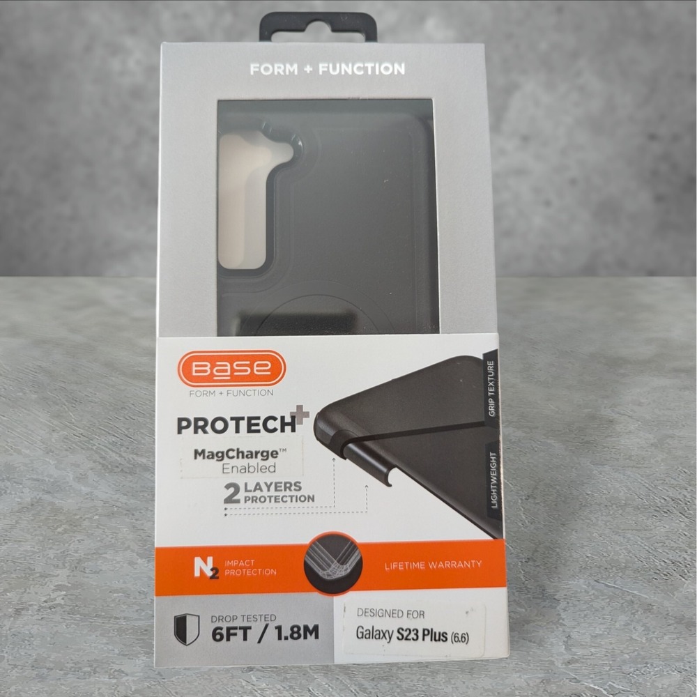 W7. Base Protech+ Case For Samsung Galaxy S23 Plus In Black W/MagCharge
